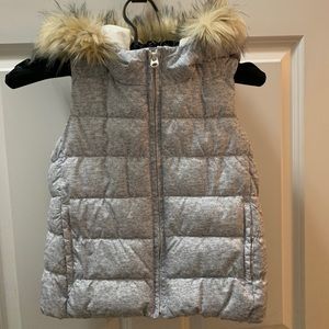 Gap kids - marble grey puffer vest